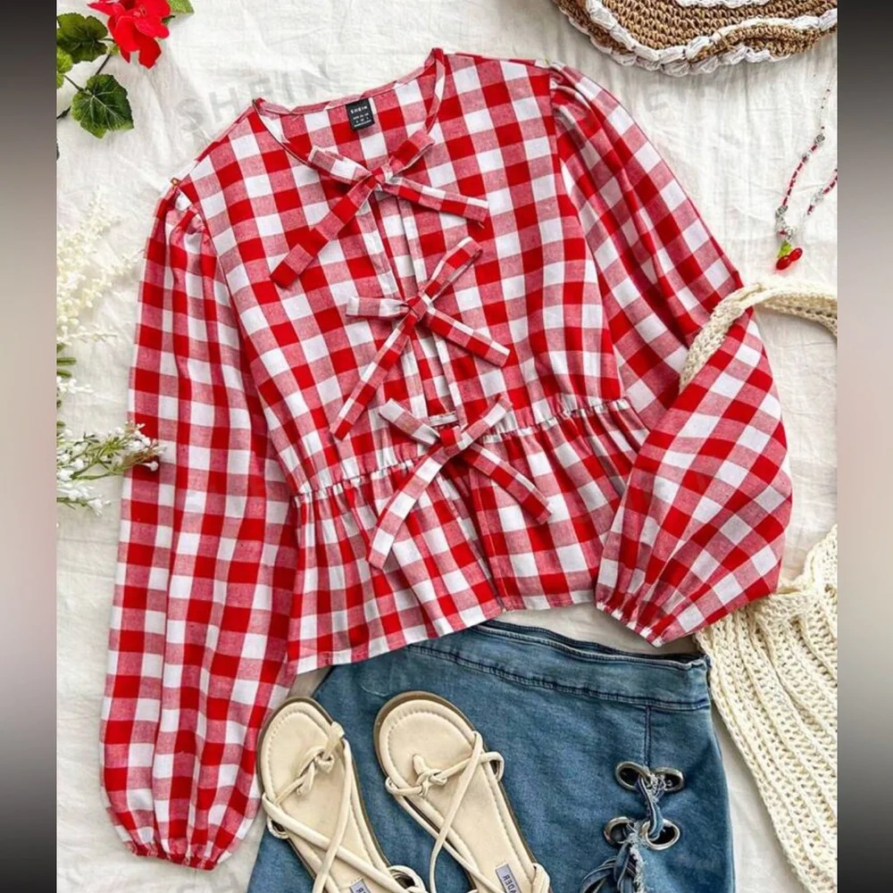 Gingham Top - Picture 1 of 4